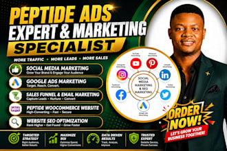 setup peptide marketing peptide google ads SEO fb ads peptide website promotion