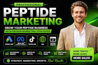 do peptide marketing peptide google ads SEO tiktok ads meta ads peptide website