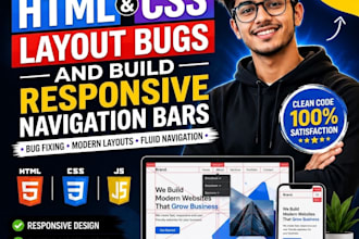 fix responsive HTML CSS layout bugs