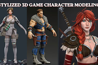 do stylized 3d character realistic 3d game character for unity ue5 mobile game