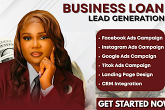 business loan leads, business loan facebook ads, business loan google video ads