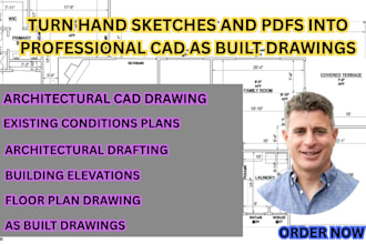 create accurate as built drawings from your architectural sketches tx ca ny