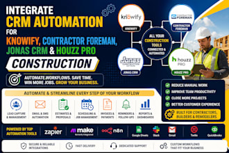 integrate CRM automation for knowify contractor foreman jonas CRM  houzz pro