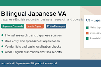 be your bilingual japanese virtual assistant