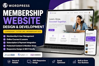 build a e learning website online course learndash membership tutor lms website
