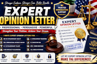 craft expert opinion letters for eb2 niw eb1a and o1 visa
