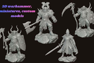 sculpt 3d miniatures 3d warhammer 3d figurine dnd tabletop 3d model 3d printing
