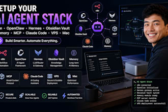 setup n8n openclaw hermes obsidian vault memory ai agent mcp claude code vps mac