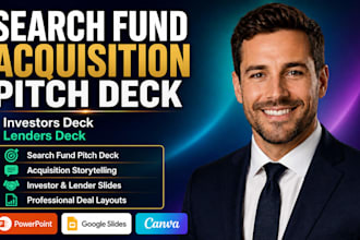 design search fund acquisition deck investor deck