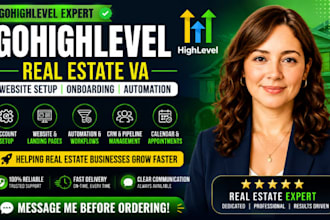 be gohighlevel real estate agency virtual assistant ghl website onboarding va