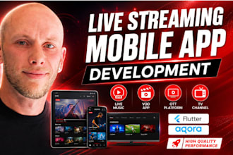 build live streaming website app social media app ott live TV app dating app IOS