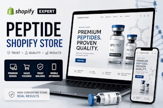 build fda compliant peptide website biotech shopify store peptide shopify store
