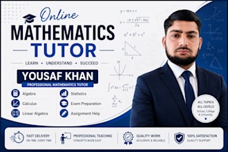 teach mathematics, algebra, calculus, linear algebra, and statistics onli
