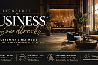 create a signature business soundtrack for your hotel, café, restaurant or brand