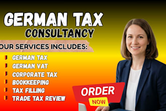 do german tax advisor, bookkeeping, elster filing, german vat, income tax return