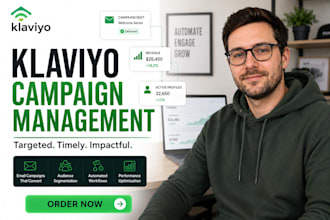 manage klaviyo email marketing, newsletter, shopify campaign