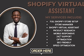 be your shopify virtual assistant and store manager shopify marketing