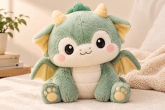 craft soft cuddly custom plush dolls pattern personalized plush toy from concept