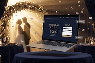create wedding organizer website with rsvp and gallery