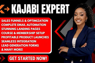 design kajabi website and landing page