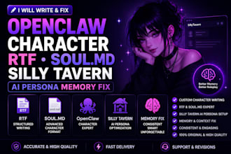 write openclaw character rtf soulmd silly tavern ai persona memory fix