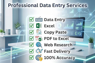 excel, word, data entry and PDF to word conversion