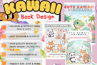 design a cute kids coloring and activity book for amazon KDP