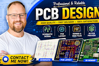 design professional pcb design, schematic, electronics circuit and 3d cad model