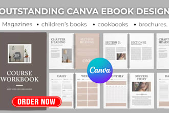 design professional canva workbook, ebook, lead magnet PDF