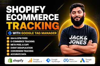 set up shopify ga4 ecommerce tracking with GTM