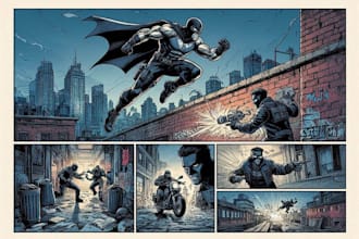 illustrate manga panels and comic book pages