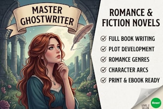 write captivating romance stories and fiction novels for you