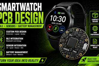 design smartwatch pcb with ble, sensors and battery management