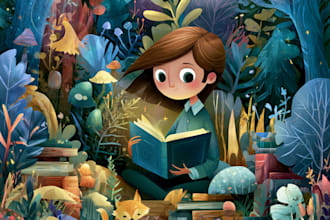 draw captivating engaging children story book illustration