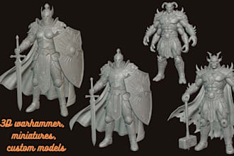 sculpt 3d warhammer 3d miniature 3d figurine dnd tabletop 3d model 3d printing