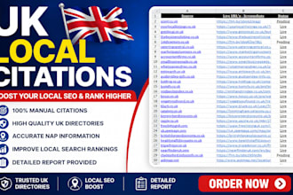 manually create UK business listings for local SEO