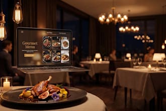 build a modern restaurant cafe with online menu