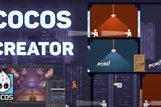 develop cocos creator 2d, 3d game for mobile, web and pc