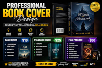 design a professional book cover and ebook cover