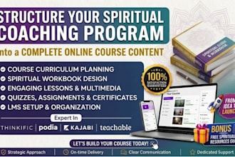 structure your spiritual coaching program into a complete online course content