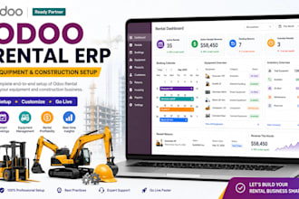 setup odoo rental erp implementation construction equipment inventory crm expert