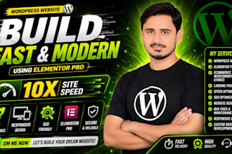 design a modern wordpress website using elementor pro