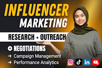 do influencer marketing research and creator outreach management