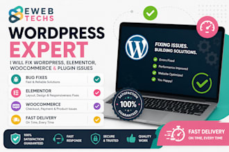 fix wordpress bugs, elementor and woocommerce issues