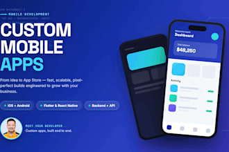 develop a custom mobile app for ios and android with flutter