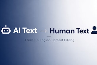 humanize ai generated text in french or english