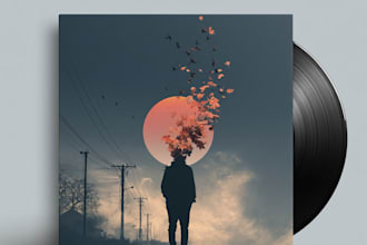 make a heavy metal cover artwork no ai