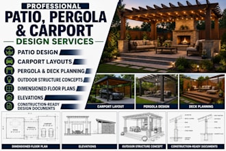 create custom patio and carport plans with construction drawings