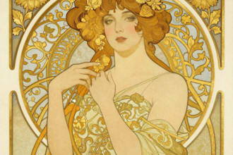 design art nouveau neo traditional vintage portrait