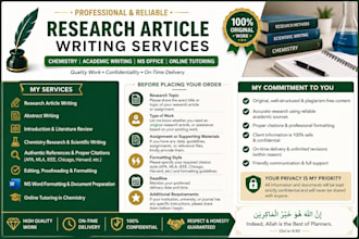 write a high profile chemistry article